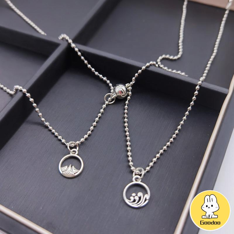 2 Pcs/set Fashion Satu Sama Lain Magnetik Pasangan Kalung Perhiasan Pria Dan Wanita Pasangan Hadiah Hari Valentine -Doo