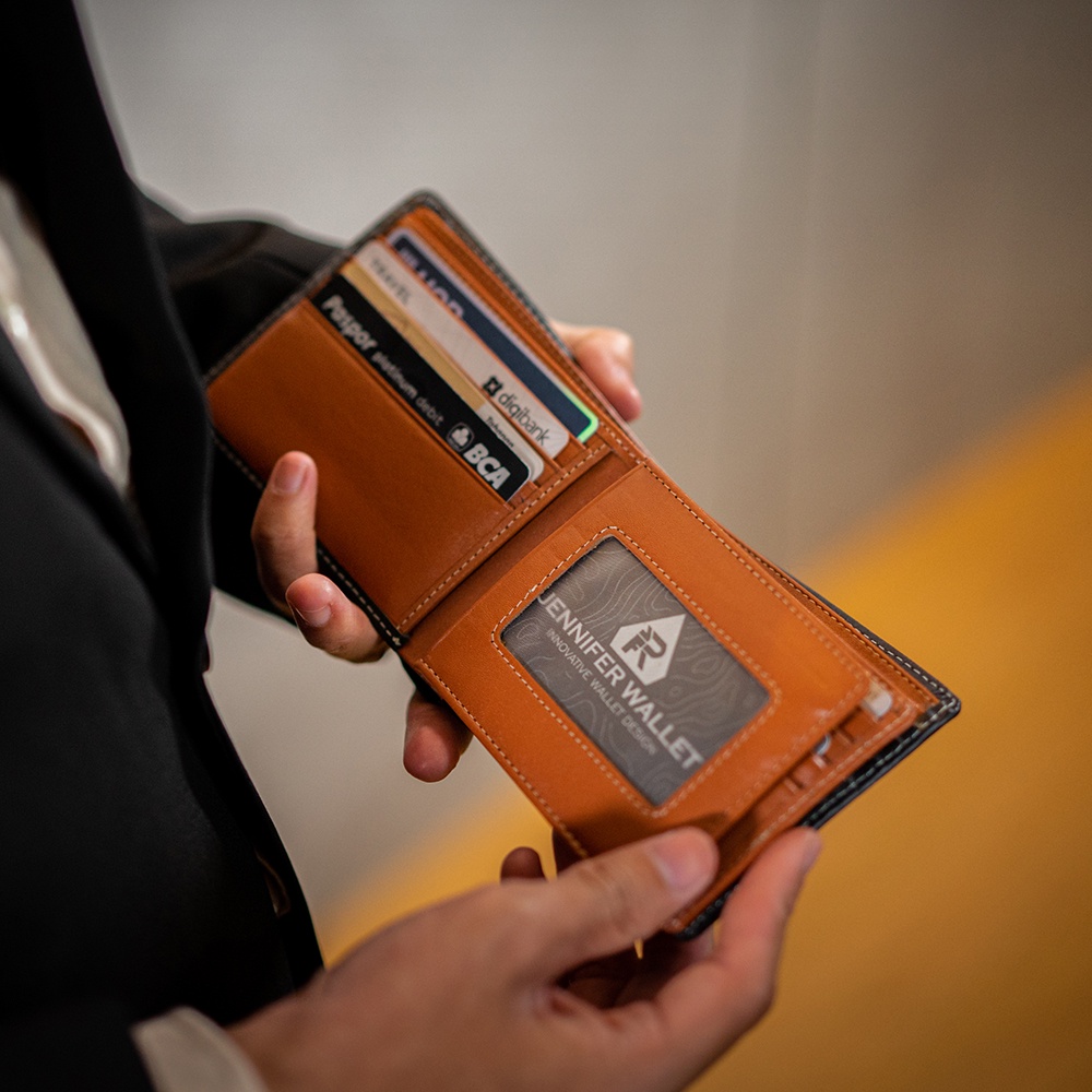 JFR Fashion Dompet Pria Bahan Kulit Asli JS-06 Tekstur Nafa Pori-6