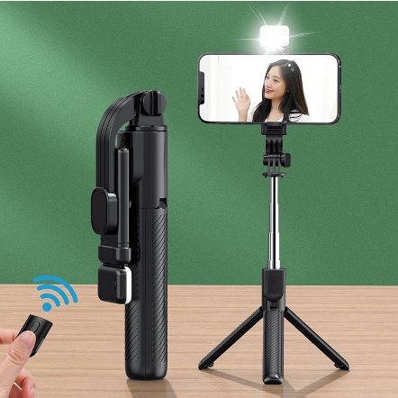 Tongsis Tripod Bluetooth Selfie Stick Remote Tripod HP / Tongsis Tripod Bluetooth Selfie Stick Remote Action Cam