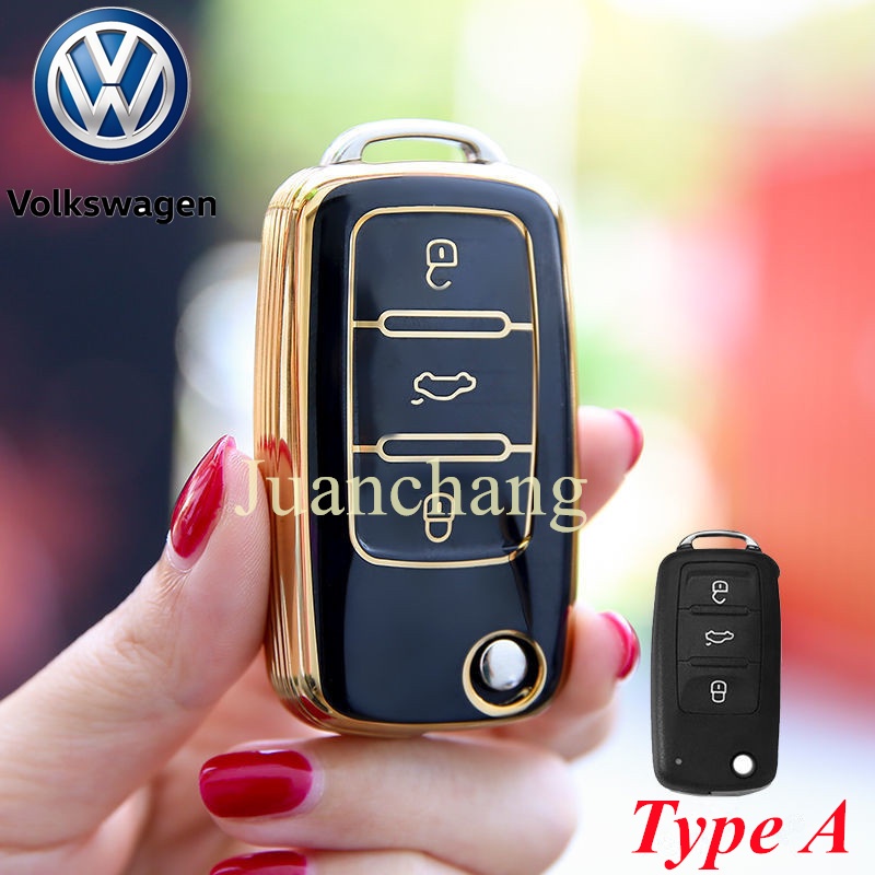 Casing Kunci Mobil Bahan TPU Untuk VW Volkswagen PoloTiguan Passat B5 B6 B7 Golf 4 5 6 MK6 Jetta Lavida VW Golf 7 Mk7 Seat Ibia