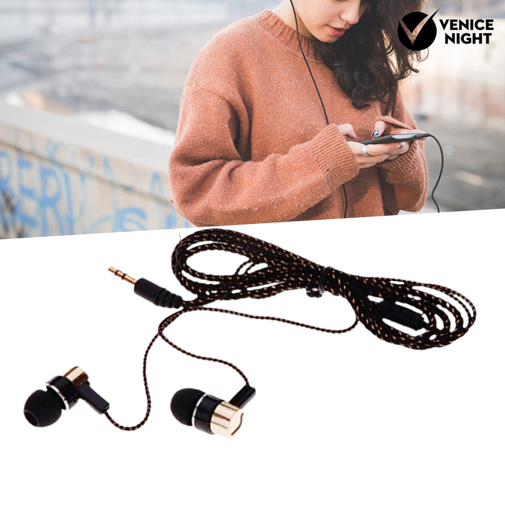 (VNEP) (Berkabel) Headset Earphone In-ear Stereo Noise Reduction Bahan TPE Jack 3.5mm Untuk Asrama