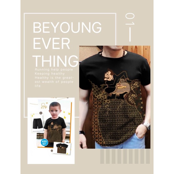 Kaos Couple Ayah & Anak cowo lucu Murah keren terbaru gambar wayang Semar