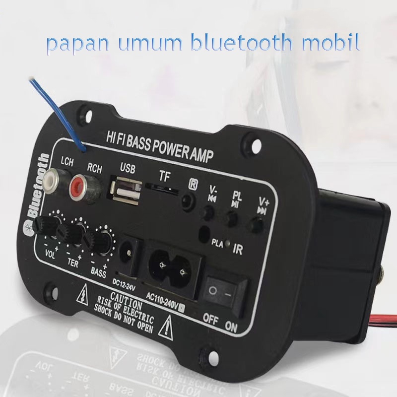 (dalam Stok, Dikirim Dari Jakarta)Amplifiers Untuk 8-12 Inci Speaker AC 220V 12V 24V Penguat Bluetooth Digital Penguat Suara Stereo Papan Subwoofer Dual Mendukung USB TF RemoteControlHIFI Penguat Daya Amplifier【Ready Stock,COD】Super bass