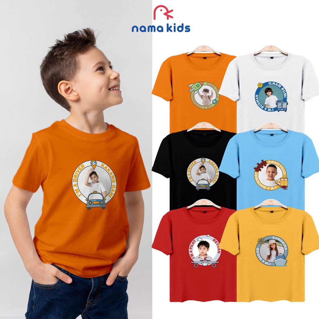 KAOS FOTO NAMA ANAK KAOS CUSTOM SABLON FOTO NAMA ANAK LUCU CEWE COWO KAOS ANAK CUSTOM FOTO NAMA DESI