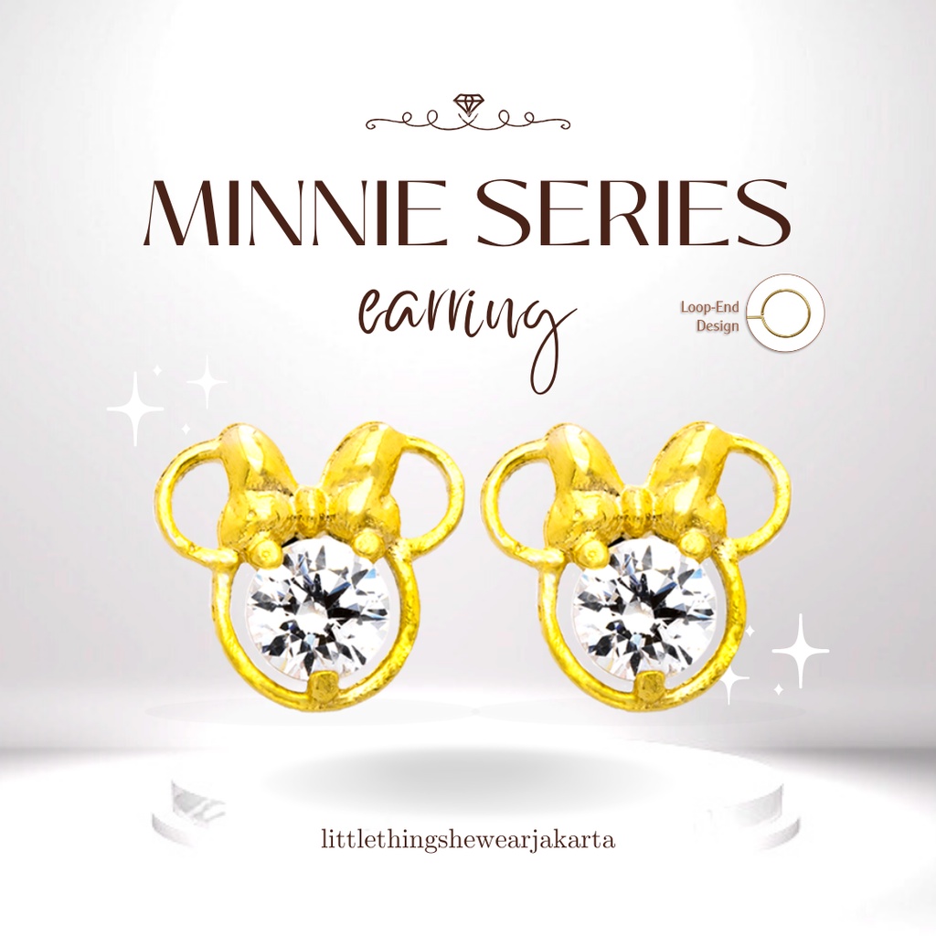 (Jakarta) Littlethingshewear Official Minnie Swarovski 0,6 Gram