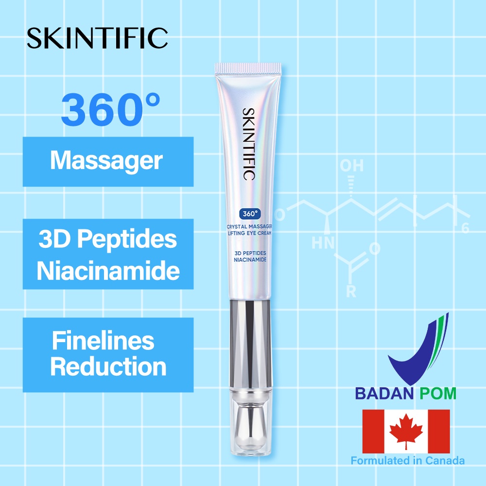 ORIGINAL SKINTIFIC 360 Crystal Massager Lifting Eye Cream 20gr / Krim Mata / LEDI MART