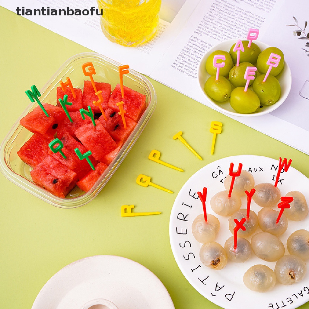 Garpu Buah / Sayur / Bento Mini Desain Alfabet Untuk Anak
