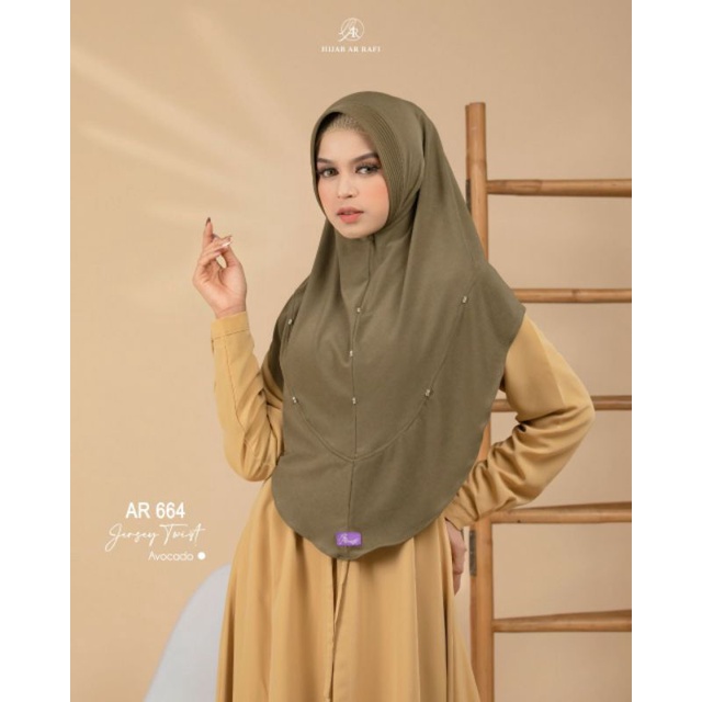 Arrafi 664 Hijab jumbo kerudung simpel tetbaru
