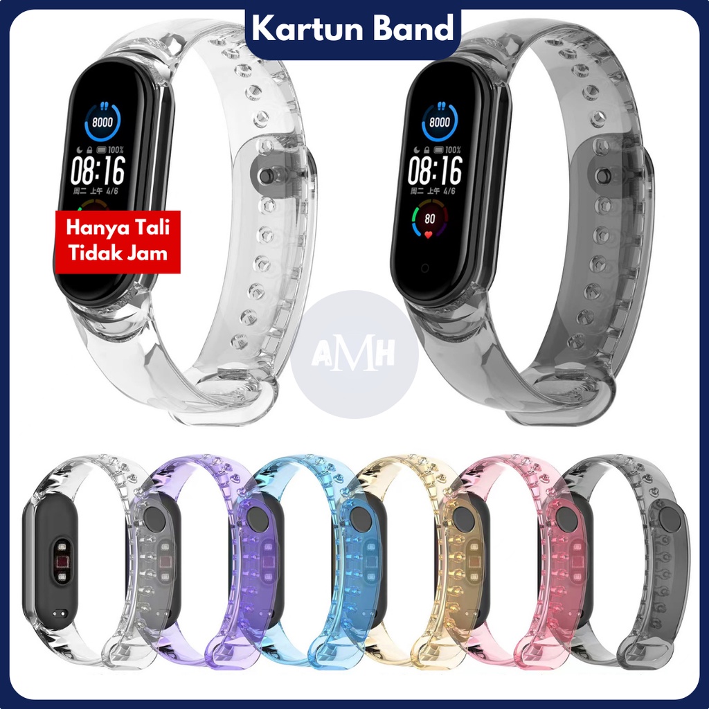 Glacier Transparan Berganti Warna Strap untuk Ml Band 3 4 5 6