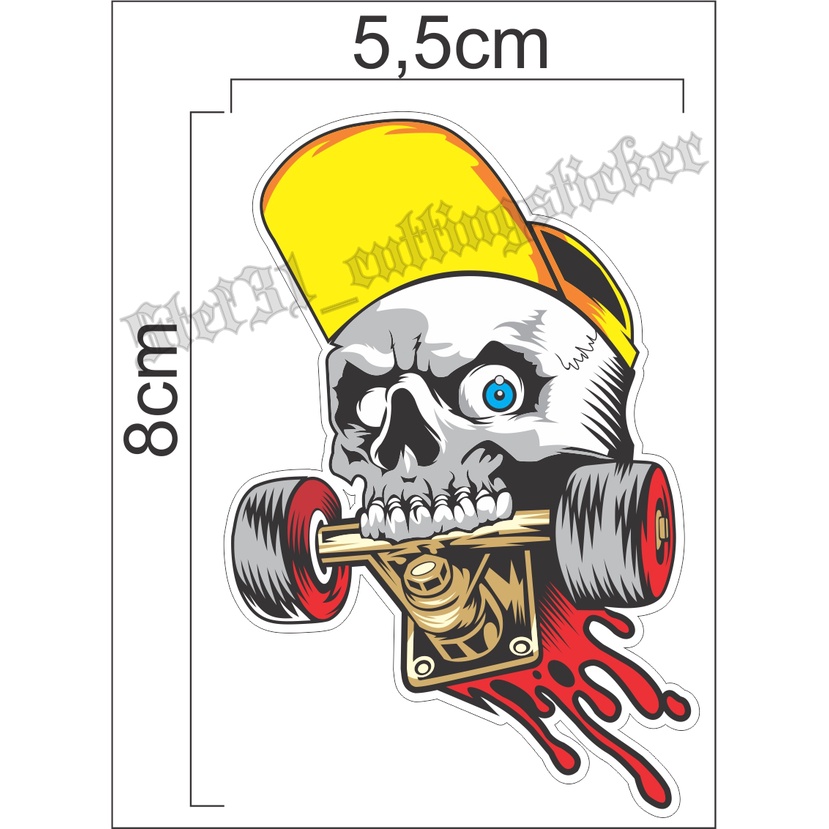 

Stiker printing gambar tengkorak seram
