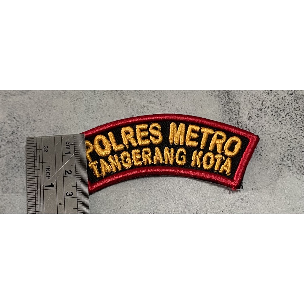 Badge Timbul Polres Metro Tangerang Kota- Bet Polres - Bordir Tangerang Kota