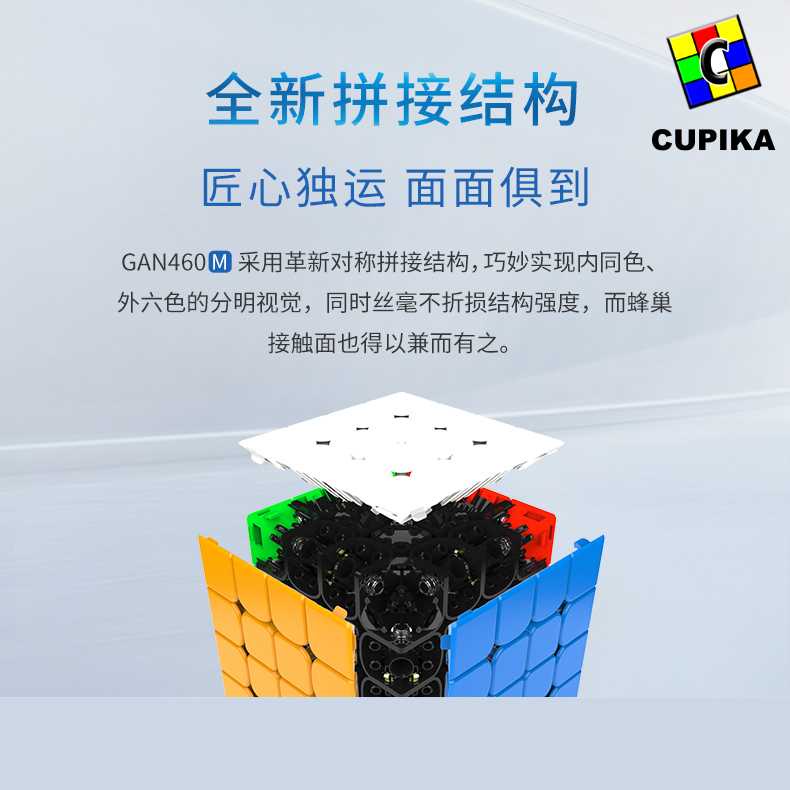 Rubik Gan 460 M 4x4x4 Original Magnetic 4x4 Stickerless 460M Gan460M