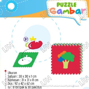 Puzzle Matras EVAMAT SAYUR Tikar Karpet Evamats Playmat Mainan Anak Bayi Murah