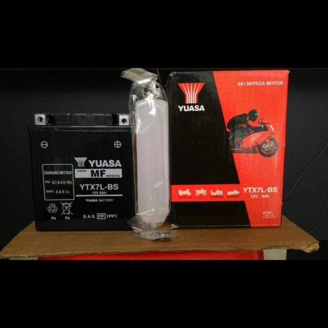 Jual HARGA TERBAIK!!! Aki yuasa YTX7L- BS MF Motor Piaggio Gilera/ET4