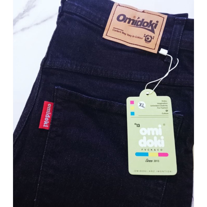 Omidoki Celana Panjang Jeans Dark Navy Stretch Denim Selvedge