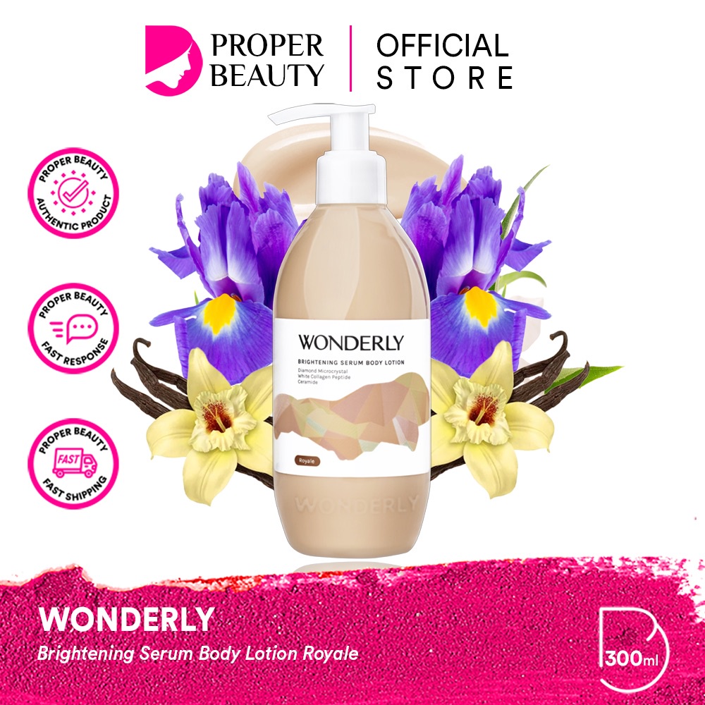 WONDERLY Brightening Serum Body Lotion Royale Indonesia / Diamond Microcrystal White Collagen Peptid