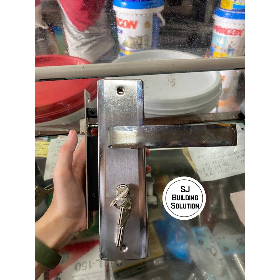 ARMENIE KUNCI PINTU KAMAR SET STAINLESS STEEL /HANDLE KUNING MINIMALIS