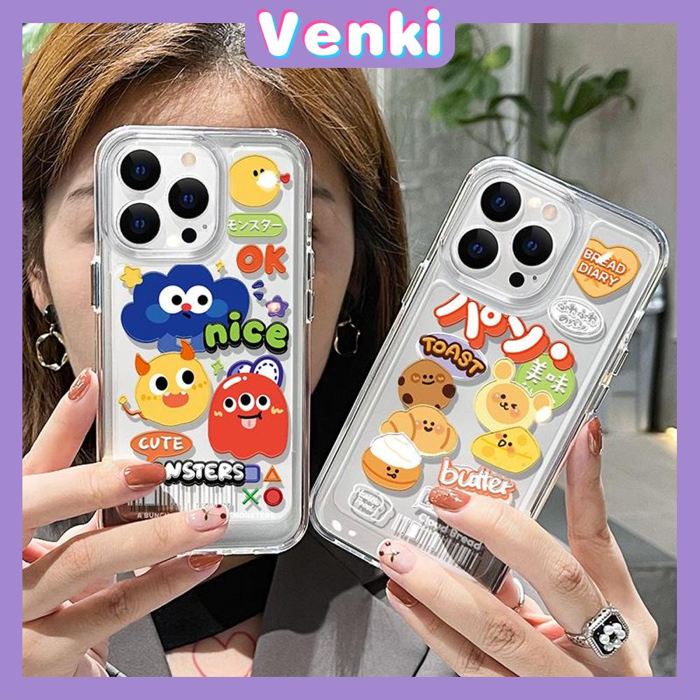 iPhone Case HD Acrylic Hard Case High Clear Metal Button Protection Camera Shockproof Cute Monster Compatible For iPhone 14 Pro Max 14 Plus 13 Pro Max 12 Pro Max 11 XR 7Plus