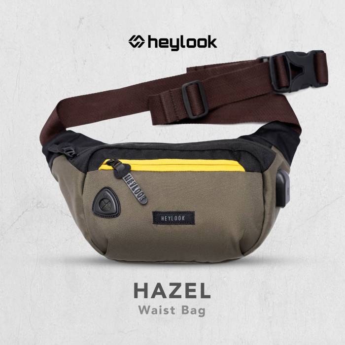 PROMO BISA COD TAS SELEMPANG PRIA TAS SELEMPANG PRIA WATERPROOF WAIST BAG HEZEL PRIA ANTI AIR ANTI S