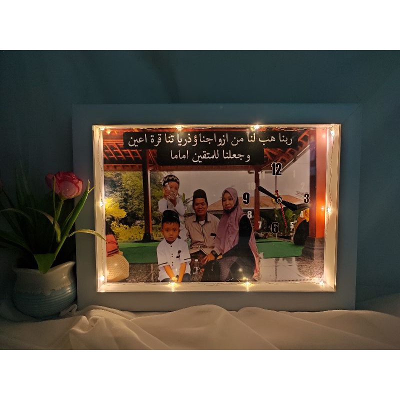 Jam Foto in Frame/kado wisuda/ultah/wedding/anniversary