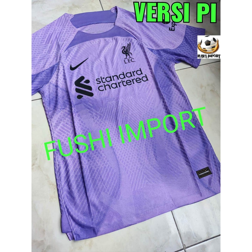 Player Issue | Jersey Baju Bola Lvrpll Goalkeeper Kiper Ungu Purple 2022 2023 Drifit Adv Vaporknit