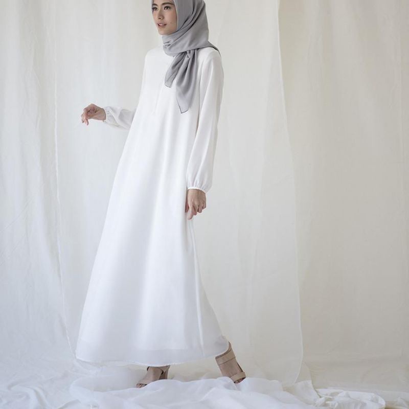 HD16; GAMIS WANITA ONDIN WHITE SERIES DRESS POLOS TERBARU KEKINIAN WANITA REMAJA DEWASA MATT SHAKILA HQ