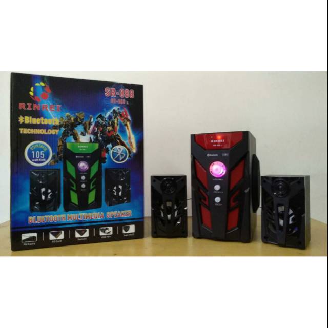 Speaker Multimedia RINREI SR-878A 65w RMS / Bluetooth / Super Bass