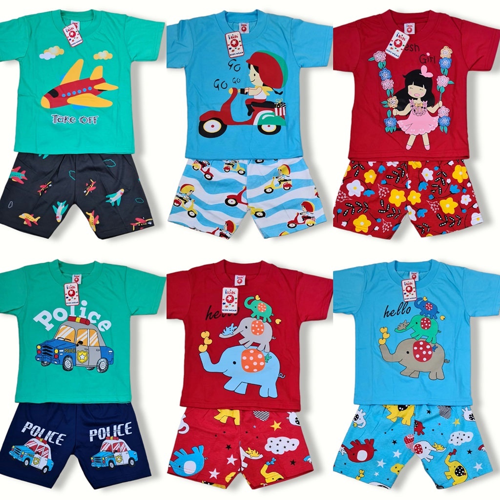 STELAN PAKAIAN ANAK  | IKIDS PENDEK | CEWEK | COWOK | UKURAN   1-5 TAHUN