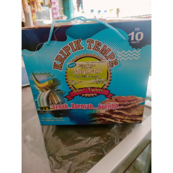 

1besek kripik tempe khas ngawi (isi 10 bngkus kecil)