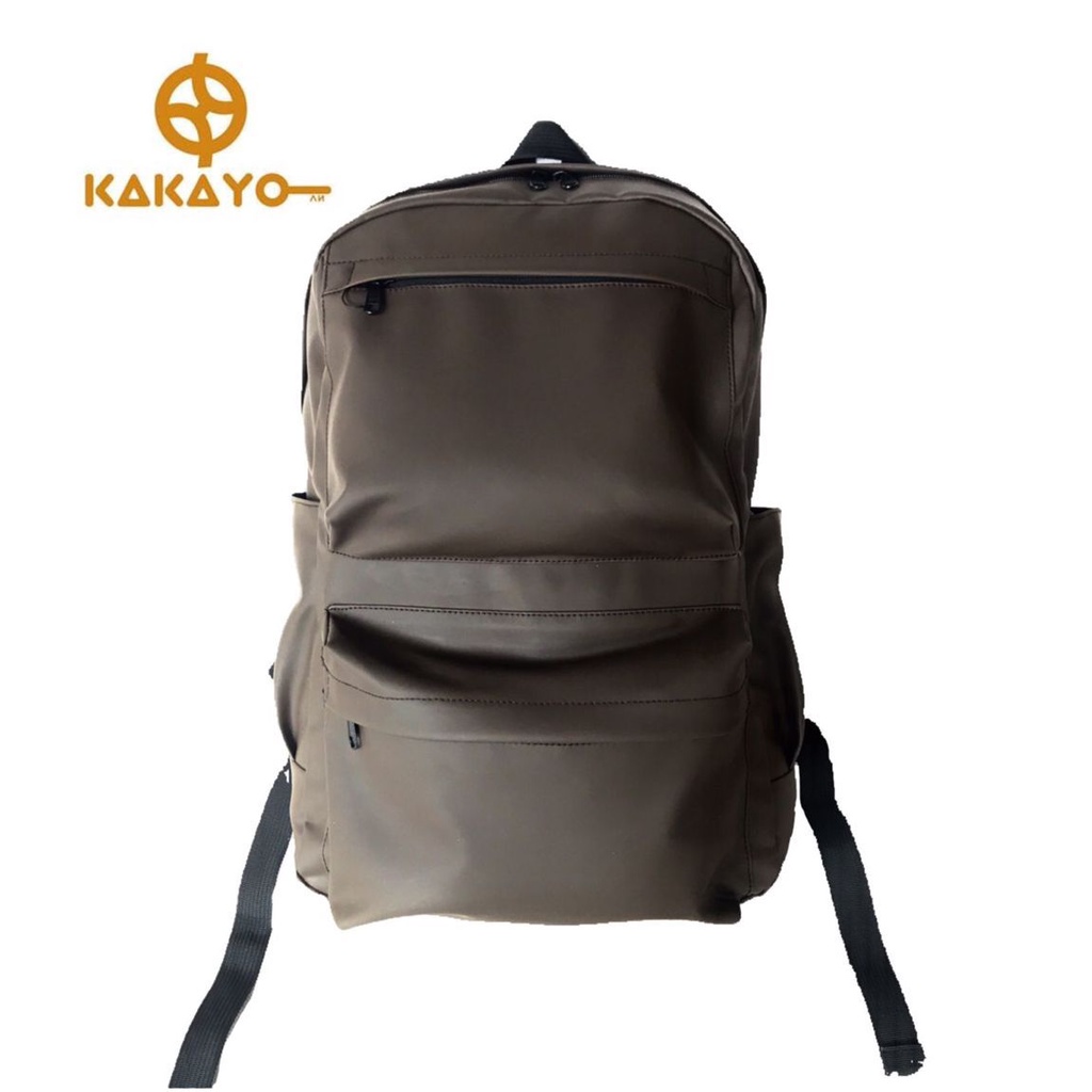 KAKAYO BAG/ Tas punggung pria dan wanita/backpack /ransel yg di buat dari PU leather bisa untuk sekolah.kantor.dan harian /dijamin original dan pasti bisa COD