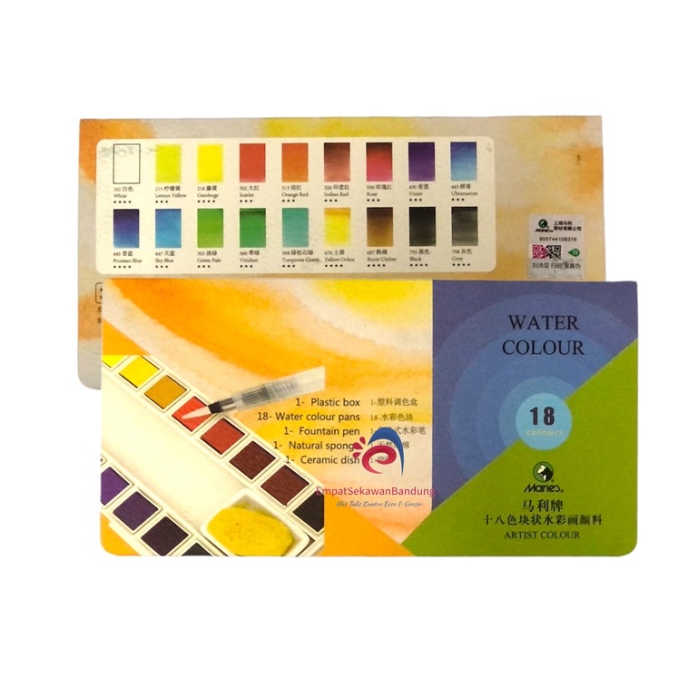 

Water Colour 18 Warna Maries #W-4018 / Cat Air Artist Colour 18 Warna – SHESB