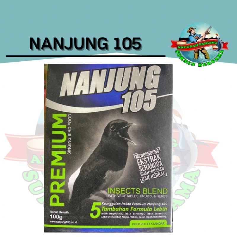 Nanjung 105 Voer Pakan burung Kacer, Murai Ebod jaya
