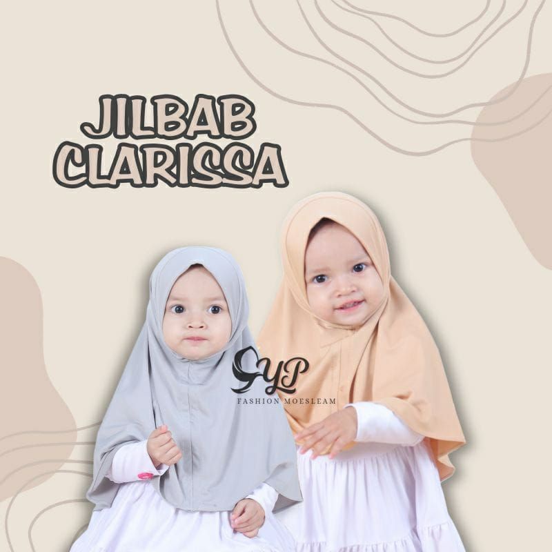 jilbab anak CLARISA / kerudung instan jersey 0-3thn