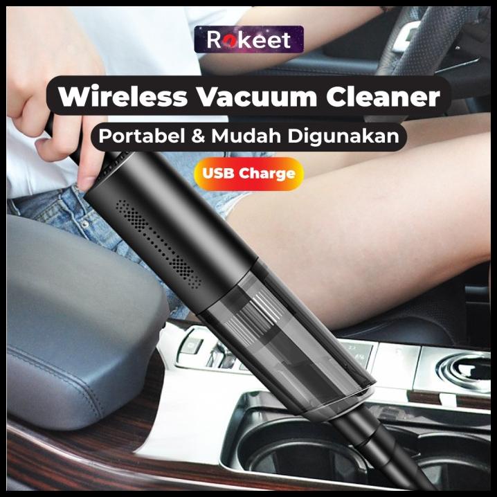 Rokeet Vacuum Cleaner Mini Penyedot Debu Mini Car Vacuum Cleaner