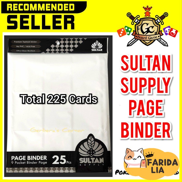 Sultan Supply Page Binder Standard Size Pokemon MTG Card Sleeves Album