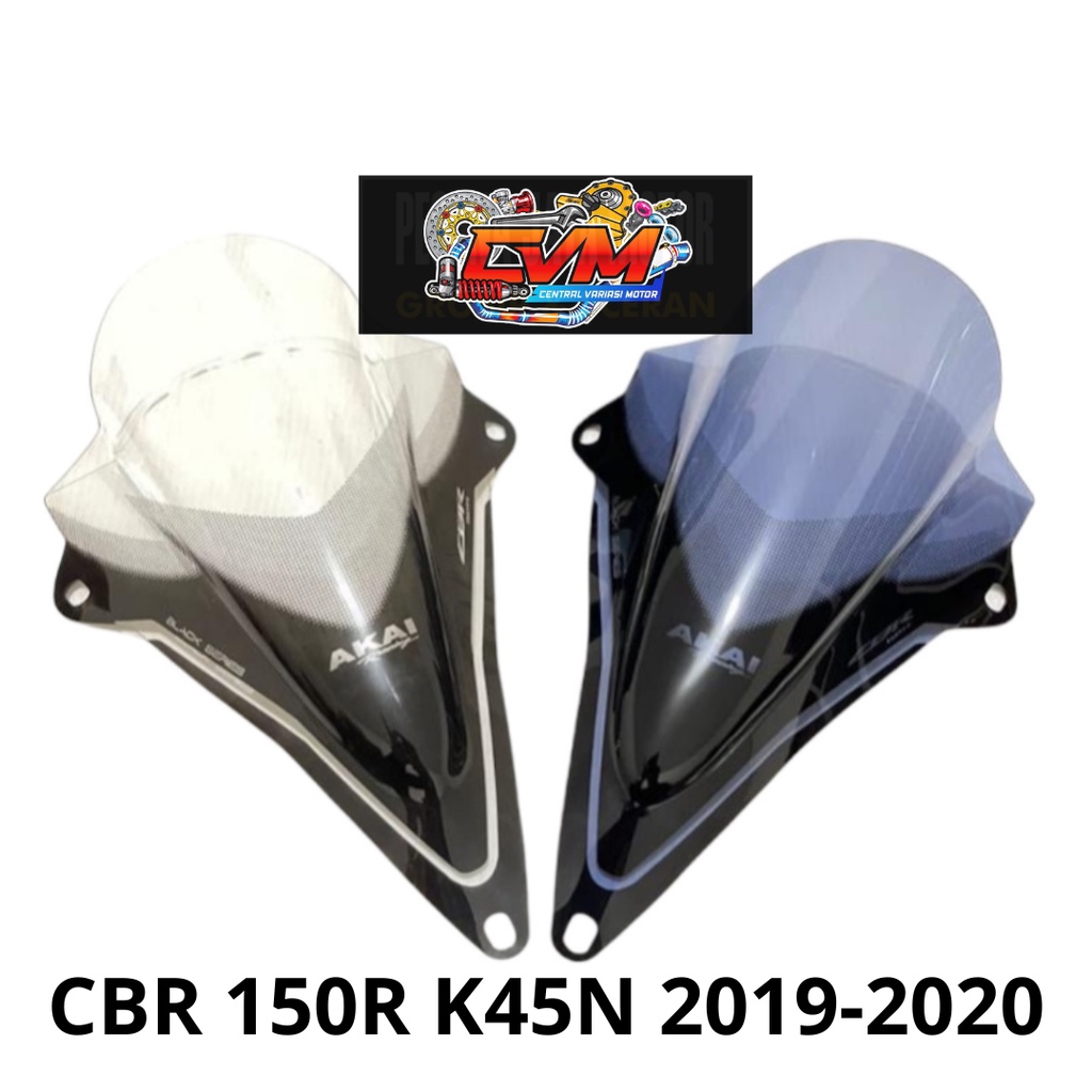 Visor Cbr 150r K45N Windshield Cbr 150r K45N 2019-2020 Akai Racing Black Series