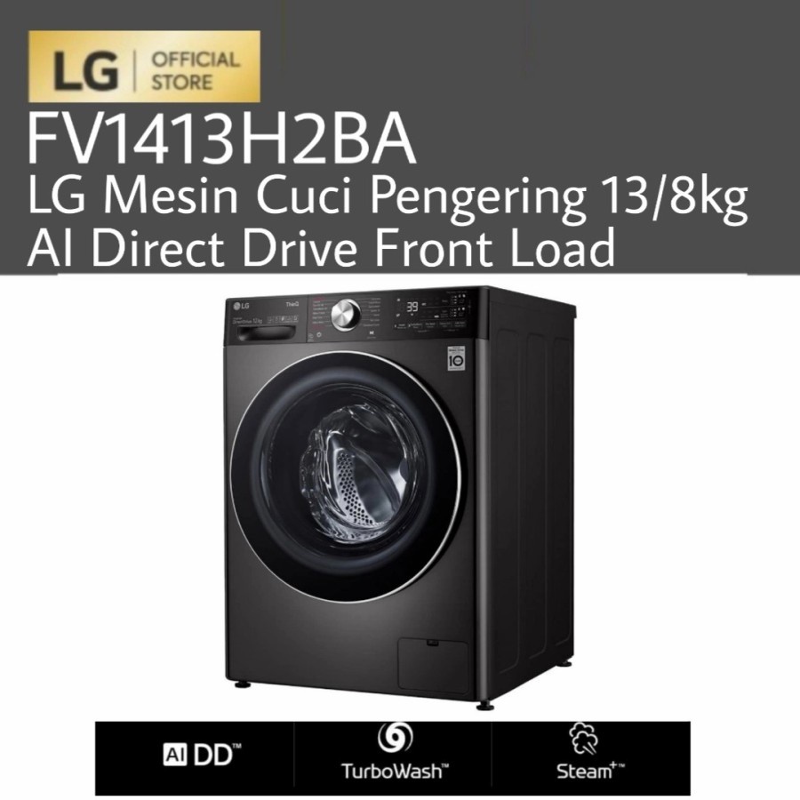 LG FV1413H2BA Mesin Cuci + Pengering 13/8kg AI Direct Drive Front Load