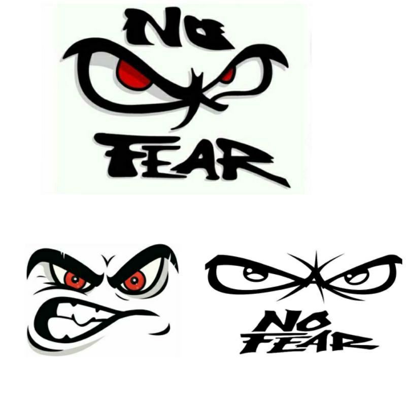 stiker No FEAR, stiker motor mobil