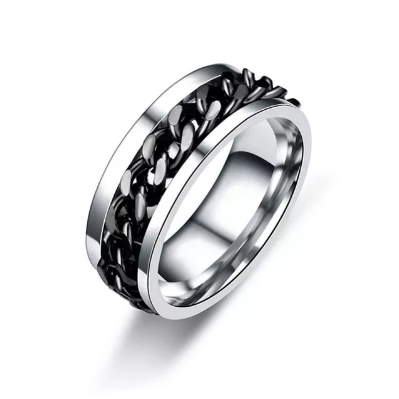 cincin titanium model rantai buat cowok anti karat dan luntur