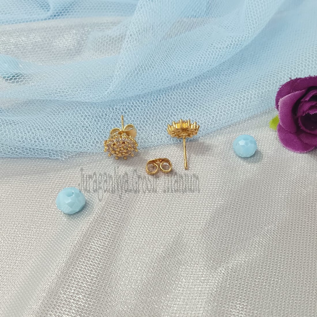 TITANIUM ANTING TUSUK DIAMOND STYLE KOREA SUPER ELOK ANTIK ANTI KARAT&amp;ANTI LUNTUR