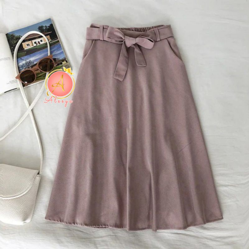 ALEEYA Rok Suede Pita 7/8 / Dara Midi Skirt Suede (2515)