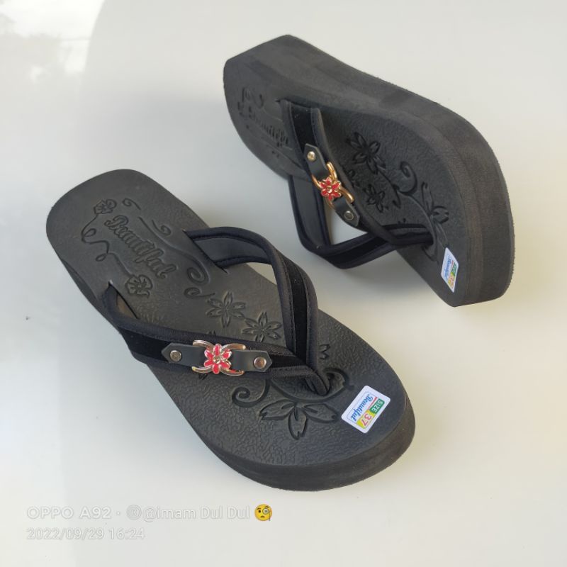 sandal wedges wanita // sandal rumahan kualitas terbaik