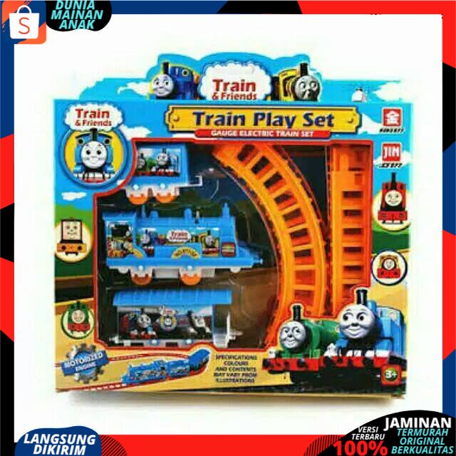 KERETA API SET MAINAN ANAK LENGKAP DENGAN REL / KERETA BATRAI KARAKTER KARTUN
