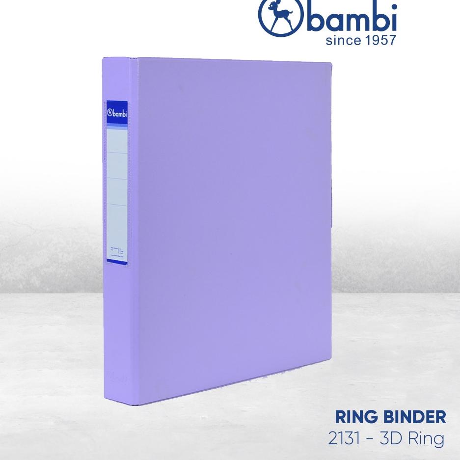 

[PRODUK RGAUB] Bambi Ring Binder D-Type 3 Ring A4 mekanik 25 mm - 2131 EEA