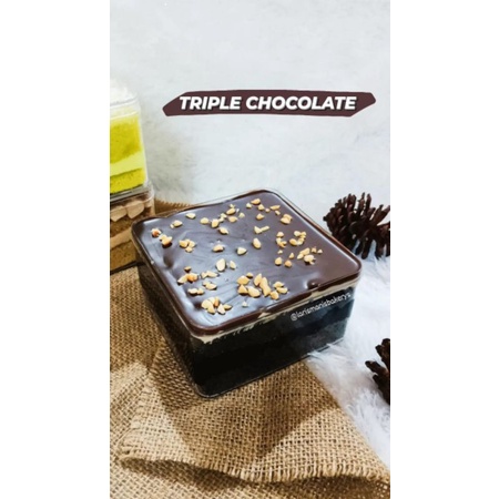 

dessert box triple coklat