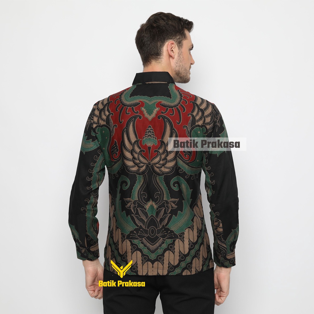 Kemeja Batik Prakasa Motif Garda Pati Slimfit Lengan Panjang Batik Solo