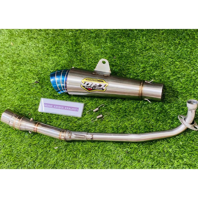 knalpot racing supra x 125 kharisma dll knalpot all bebek silencer dpj corong blue