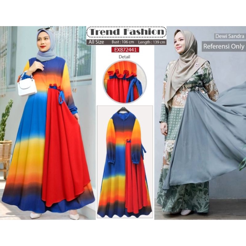 Sale Gamis Extu Rainbow Dewi