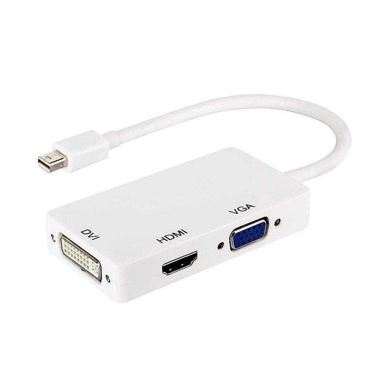 Jual Kabel Konektor Macbook Thunderbolt Mini Display port To HDMI VGA