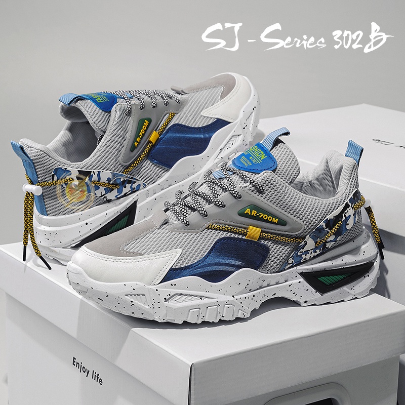 [OOS] Sepatu Sneakers Pria Keren dan Trendy Bua Nongkrong dan OOTD Kualitas Import Premium -302B